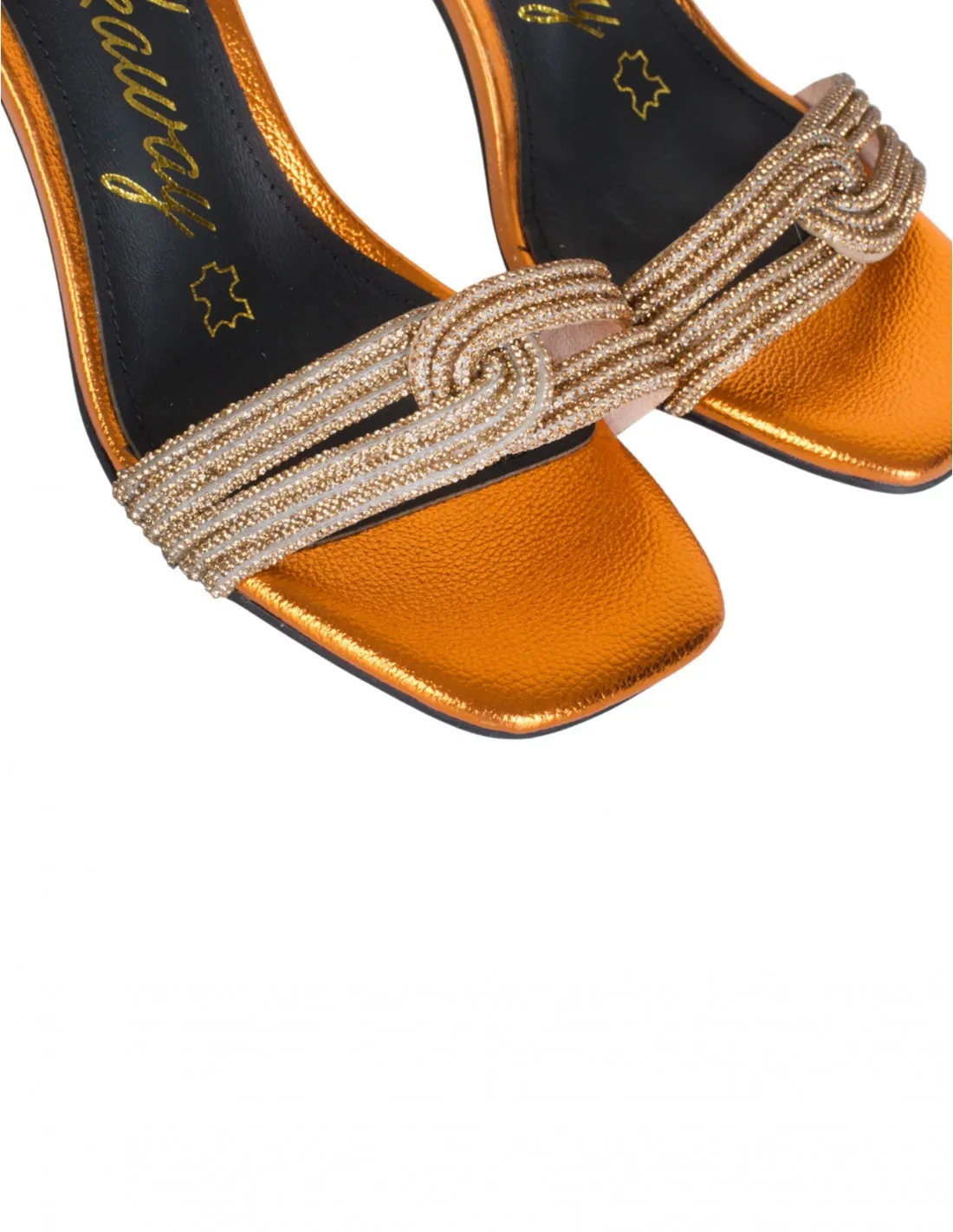 Sandalias Naranjas Tacón Original